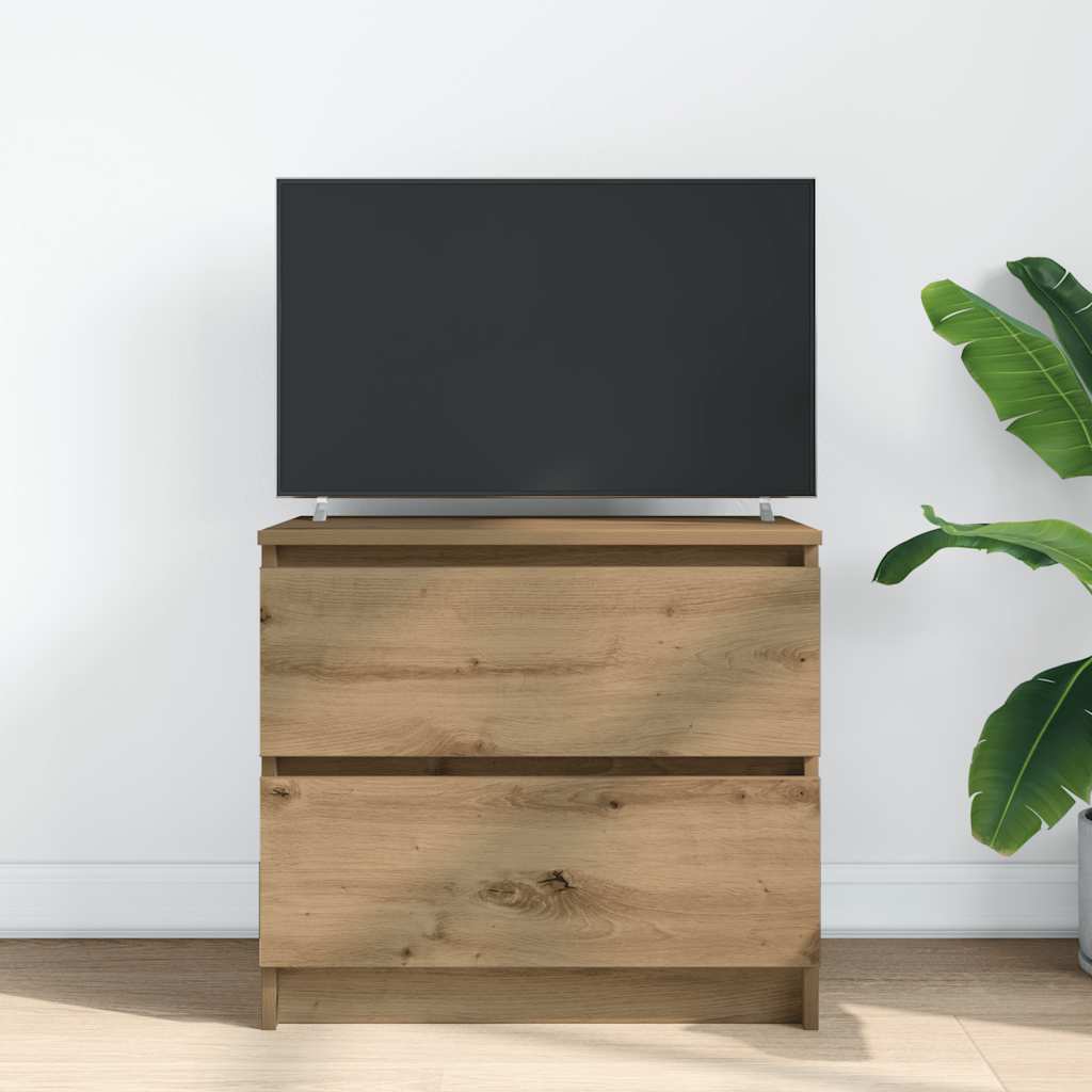vidaXL TV Cabinet Artisan Oak 60x35x54 cm Engineered Wood