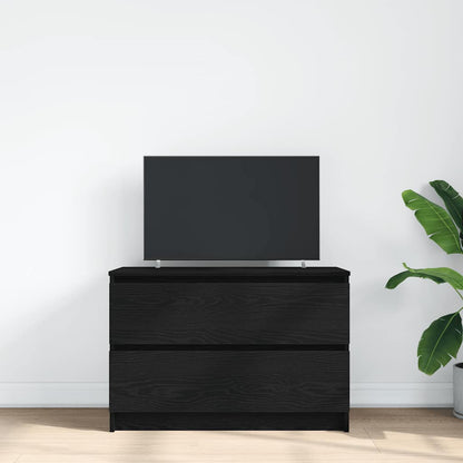 vidaXL TV Cabinet Black 80x35x54 cm Engineered Wood