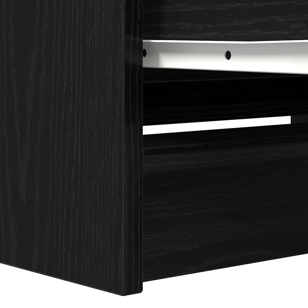 vidaXL TV Cabinet Black 80x35x54 cm Engineered Wood