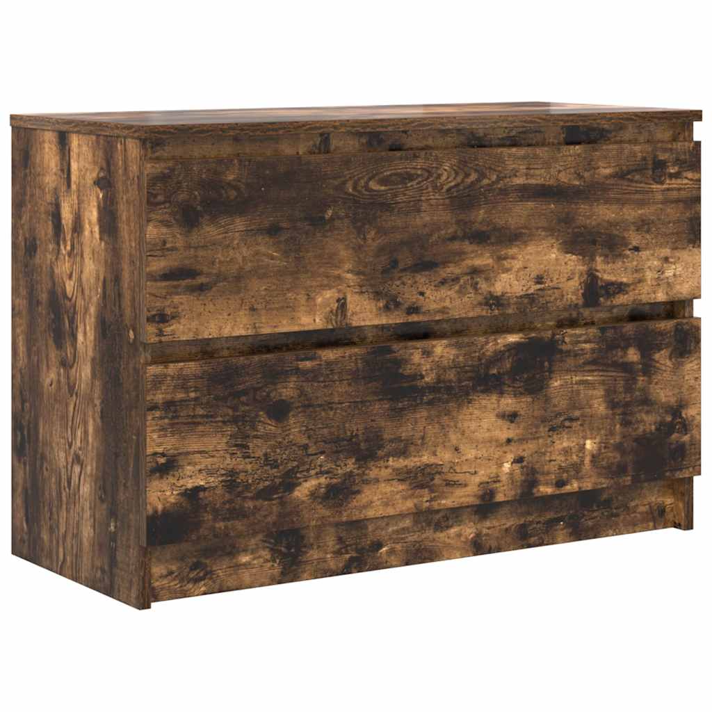 vidaXL TV Cabinet Smoked Oak 80x35x54 cm Engineered Wood