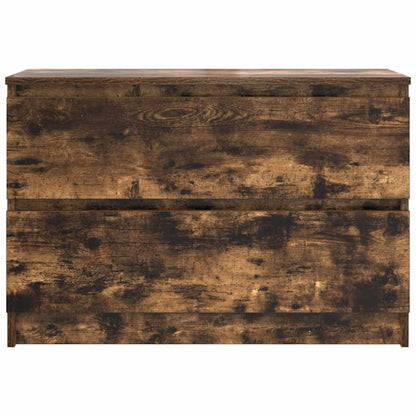 vidaXL TV Cabinet Smoked Oak 80x35x54 cm Engineered Wood