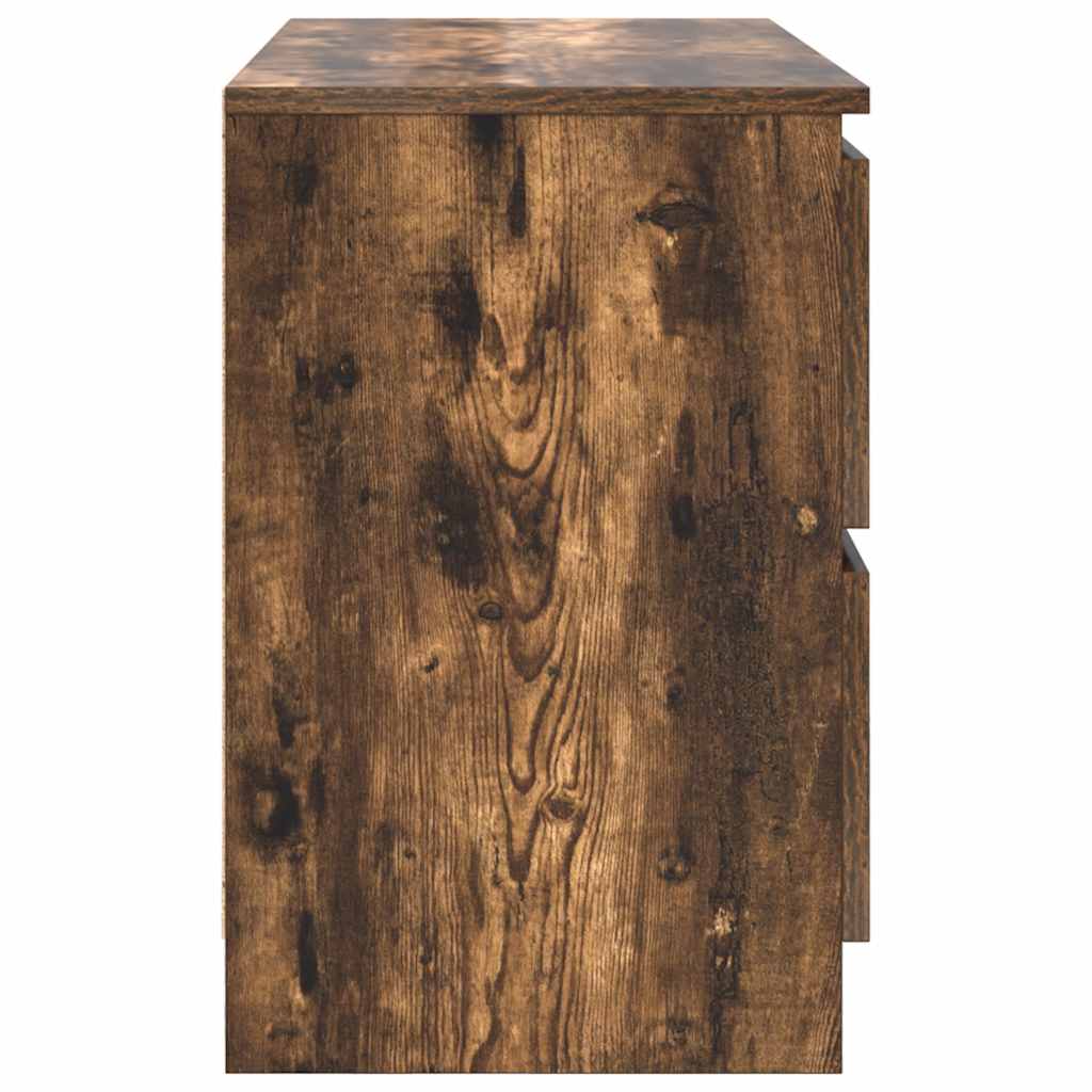 vidaXL TV Cabinet Smoked Oak 80x35x54 cm Engineered Wood
