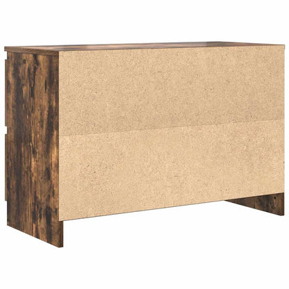 vidaXL TV Cabinet Smoked Oak 80x35x54 cm Engineered Wood