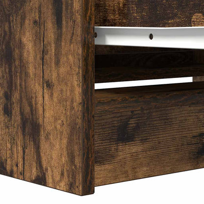 vidaXL TV Cabinet Smoked Oak 80x35x54 cm Engineered Wood