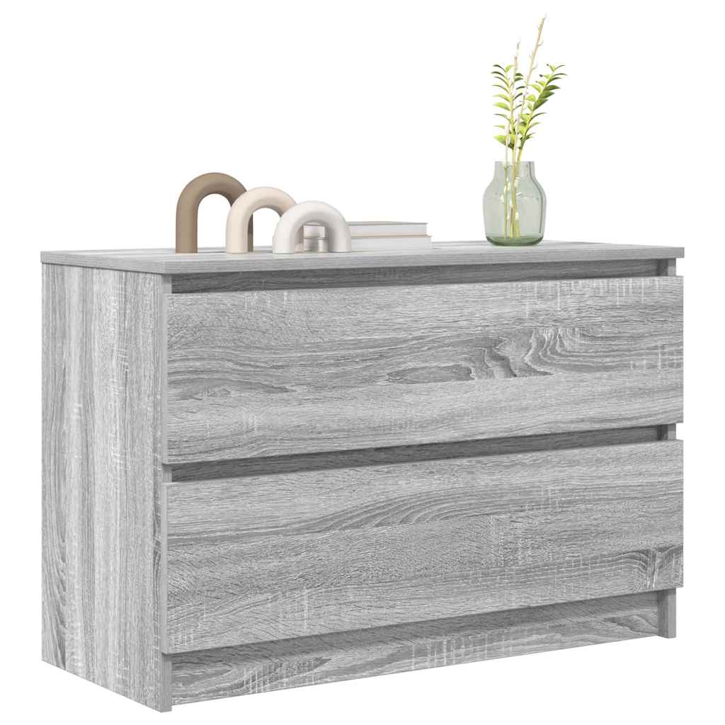 vidaXL TV Cabinet Grey Sonoma 80x35x54 cm Engineered Wood