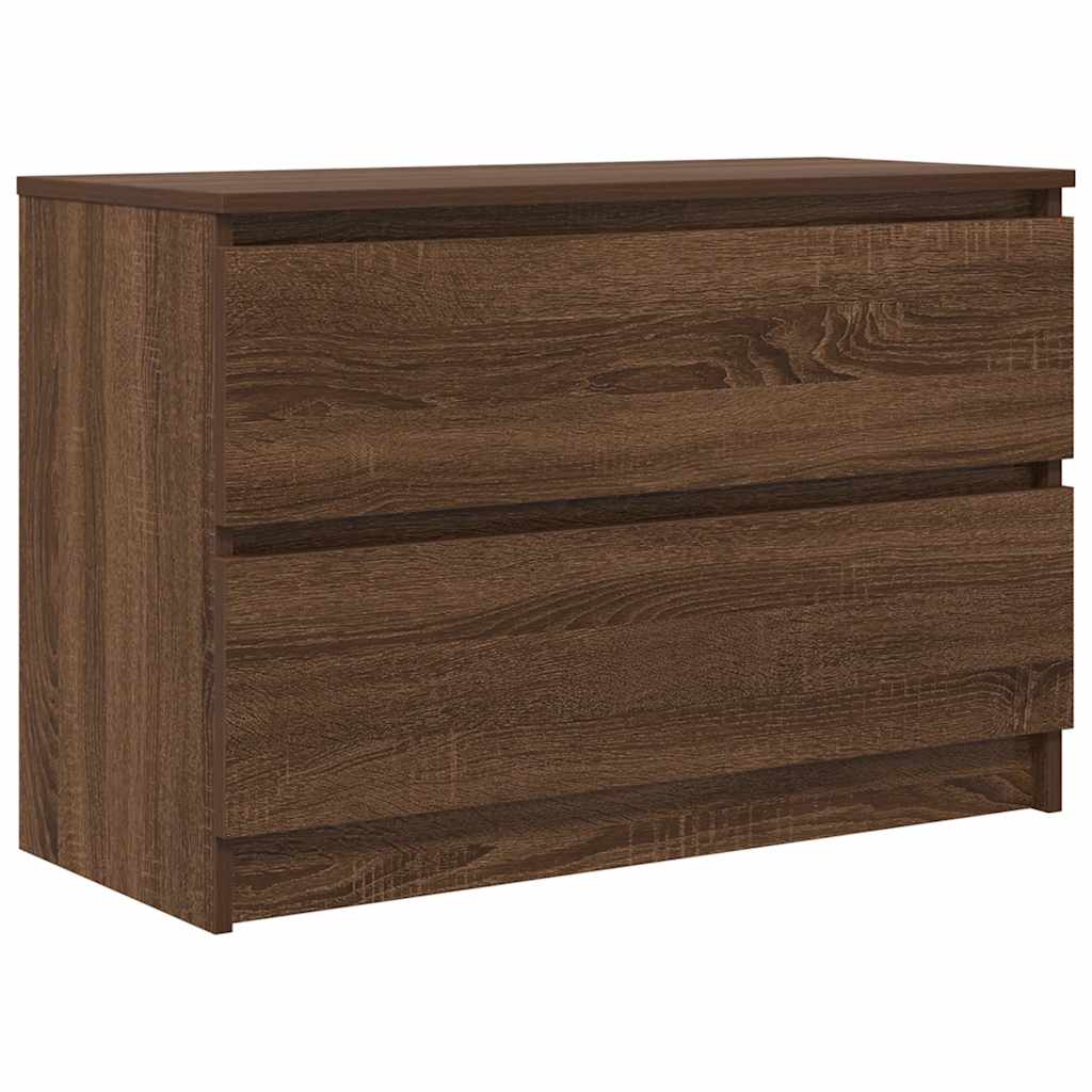 vidaXL TV Cabinet Brown Oak 80x35x54 cm Engineered Wood