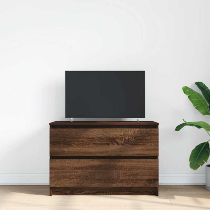 vidaXL TV Cabinet Brown Oak 80x35x54 cm Engineered Wood