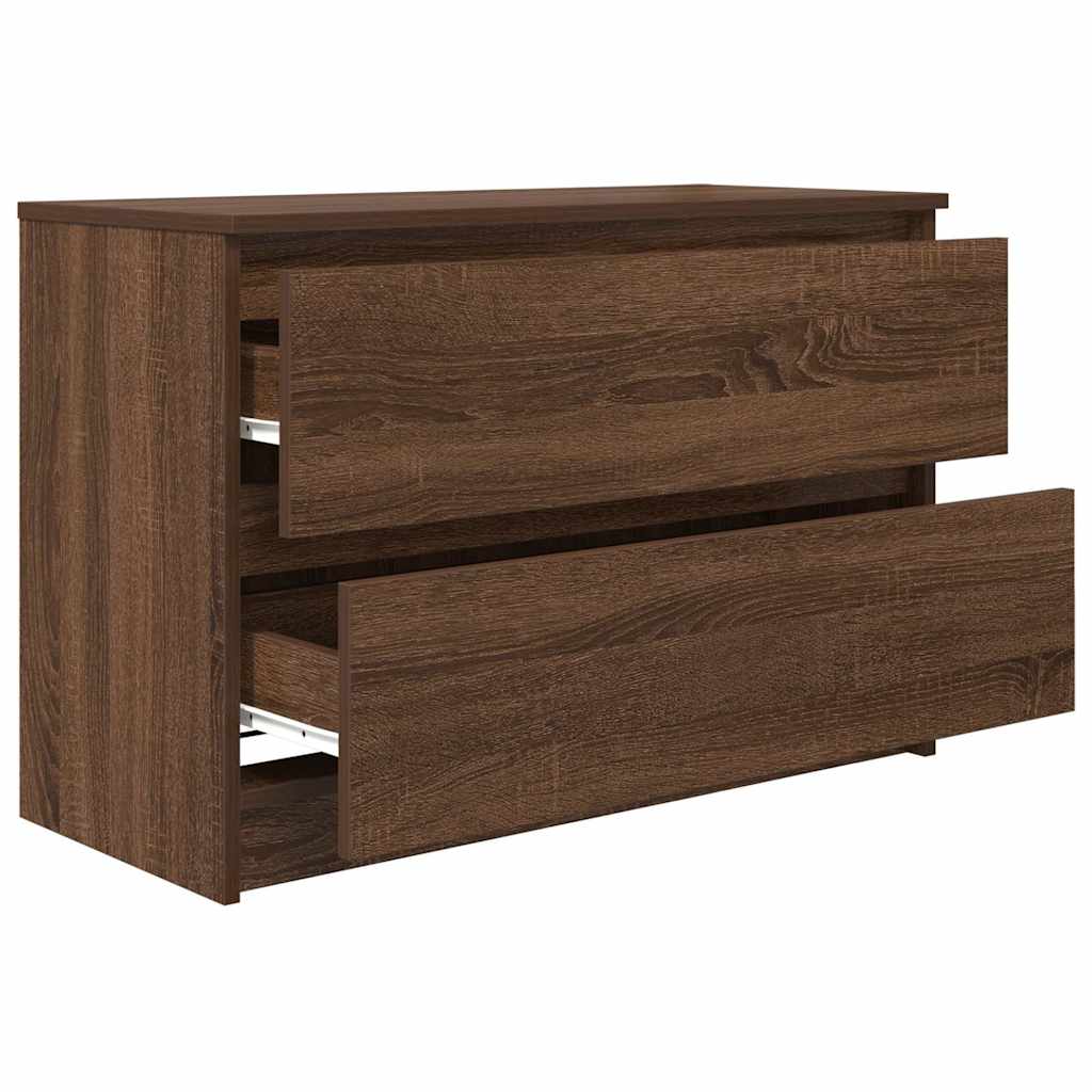 vidaXL TV Cabinet Brown Oak 80x35x54 cm Engineered Wood