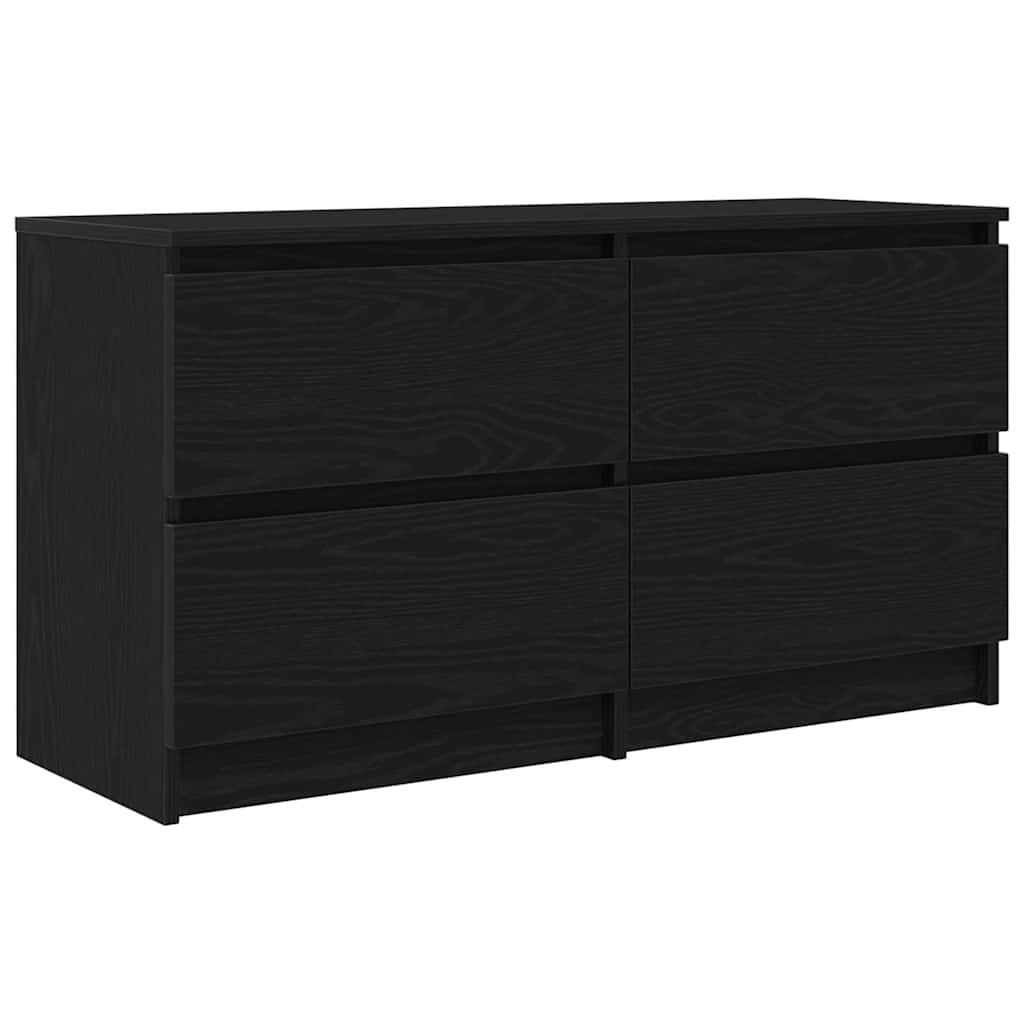 vidaXL TV Cabinet Black 100x35x54 cm Engineered Wood