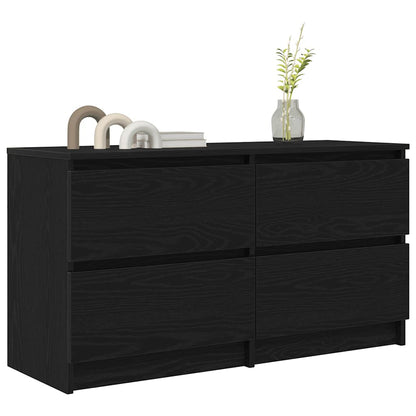 vidaXL TV Cabinet Black 100x35x54 cm Engineered Wood