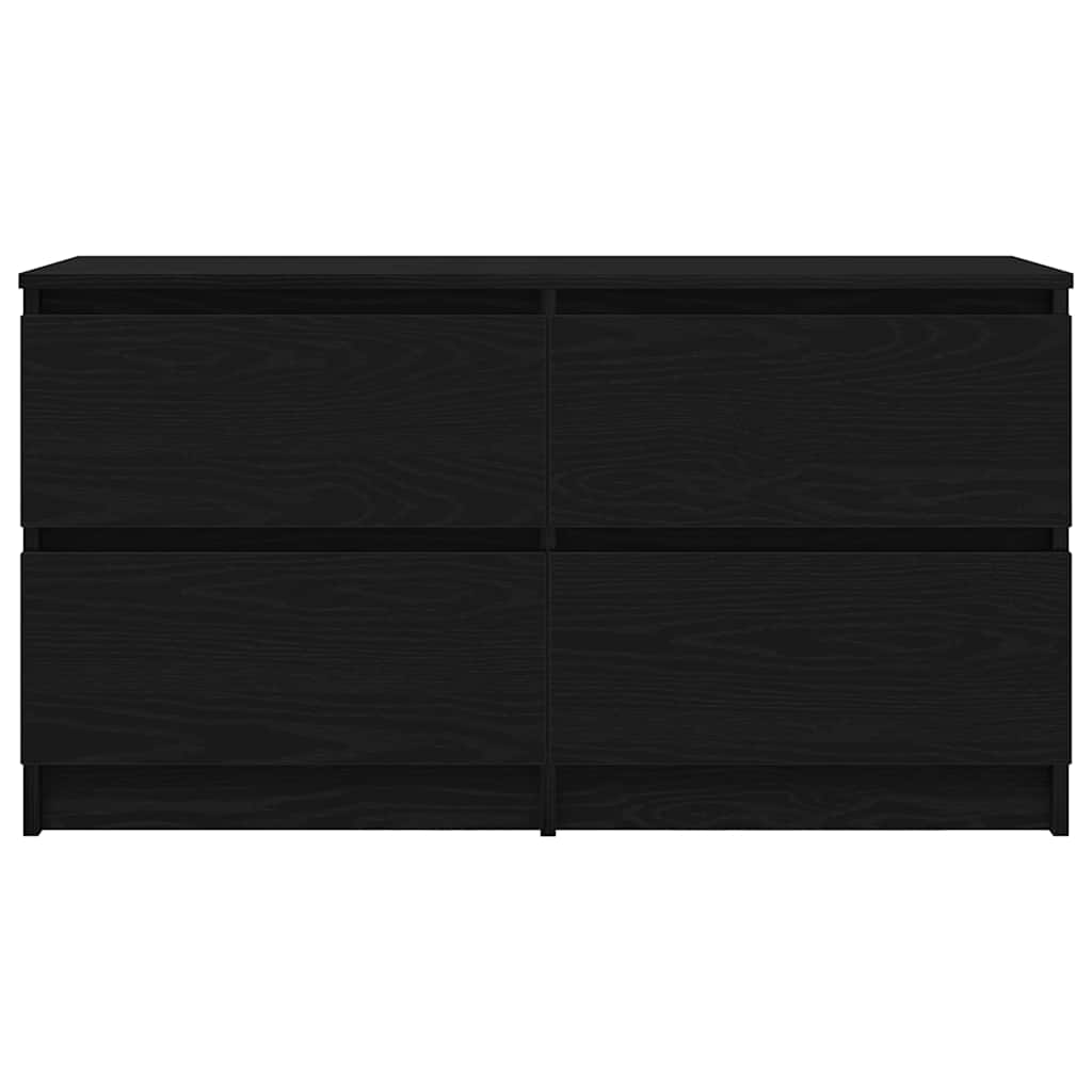 vidaXL TV Cabinet Black 100x35x54 cm Engineered Wood