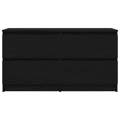 vidaXL TV Cabinet Black 100x35x54 cm Engineered Wood