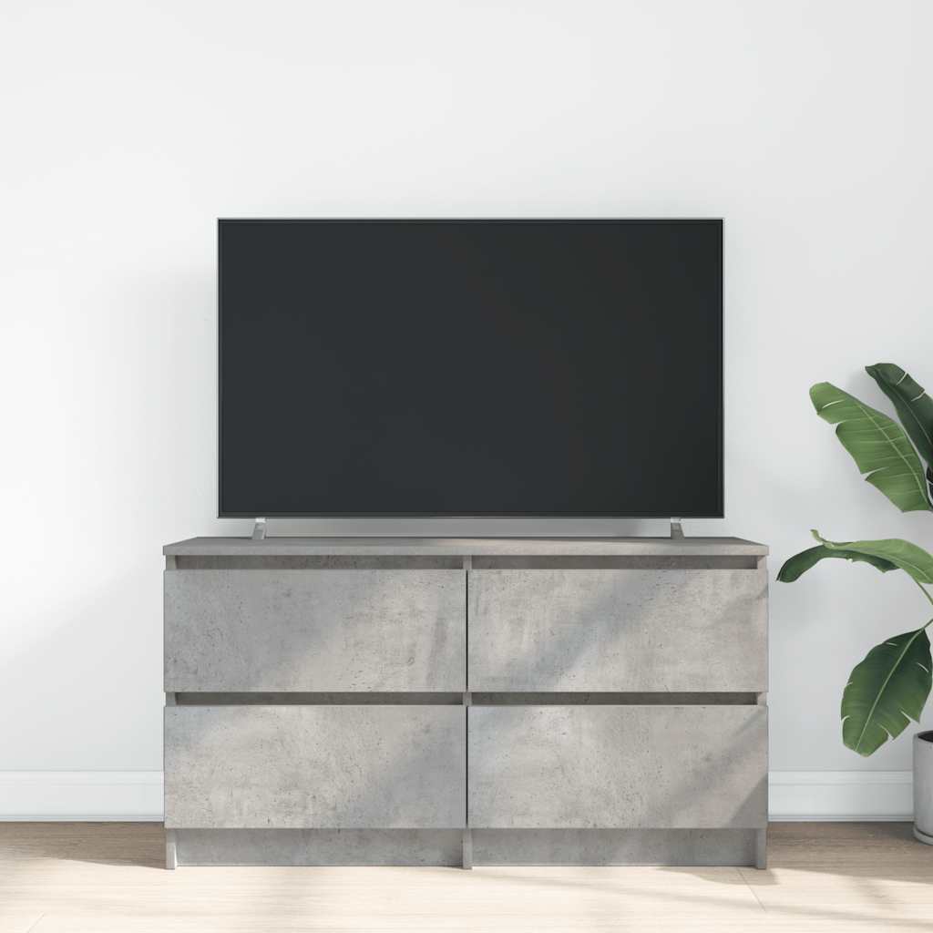vidaXL TV Cabinet Concrete Grey 100x35x54 cm Engineered Wood