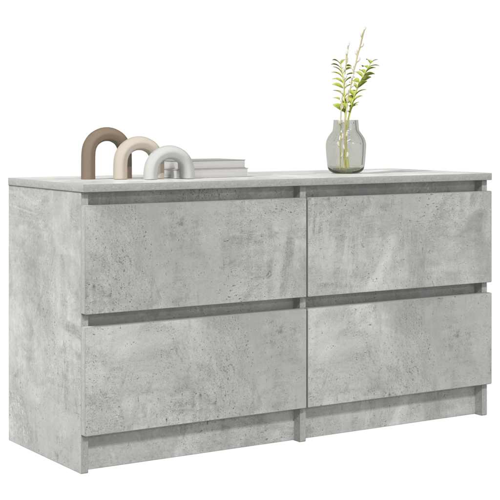 vidaXL TV Cabinet Concrete Grey 100x35x54 cm Engineered Wood