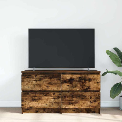 vidaXL TV Cabinet Smoked Oak 100x35x54 cm Engineered Wood