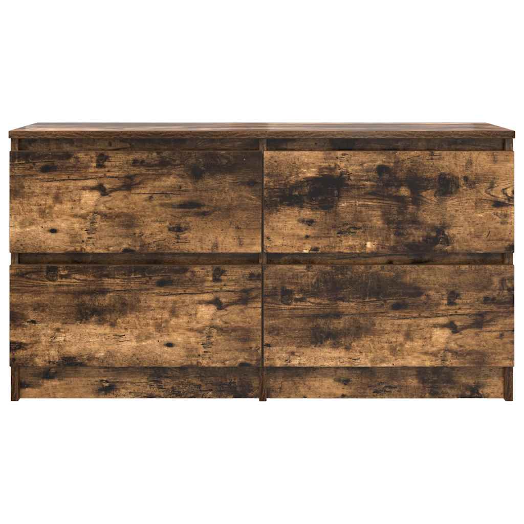 vidaXL TV Cabinet Smoked Oak 100x35x54 cm Engineered Wood