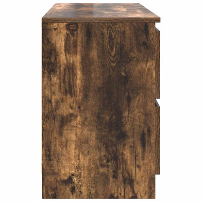 vidaXL TV Cabinet Smoked Oak 100x35x54 cm Engineered Wood