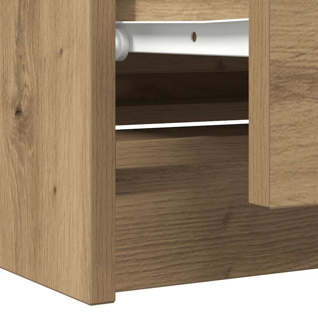 vidaXL TV Cabinet Artisan Oak 100x35x54 cm Engineered Wood