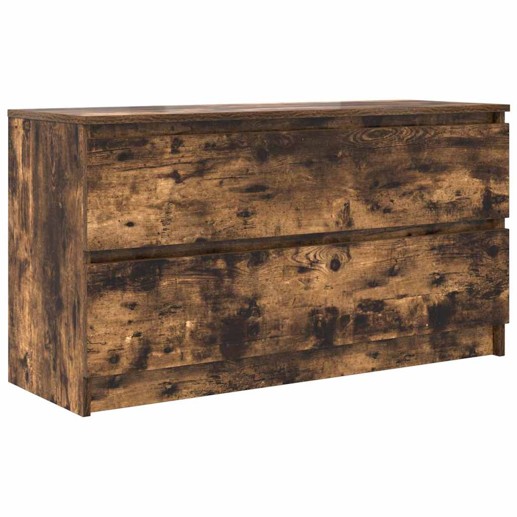 vidaXL TV Cabinet Smoked Oak 100x35x54 cm Engineered Wood