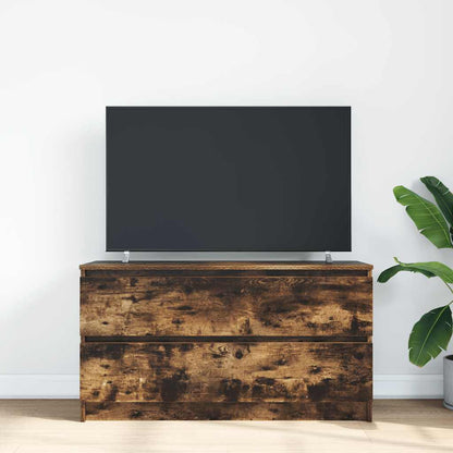 vidaXL TV Cabinet Smoked Oak 100x35x54 cm Engineered Wood