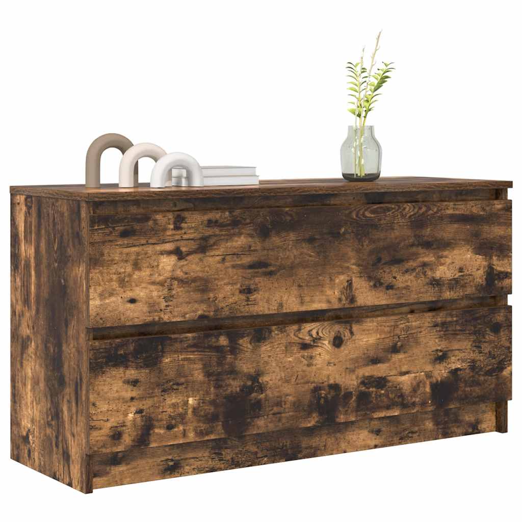 vidaXL TV Cabinet Smoked Oak 100x35x54 cm Engineered Wood