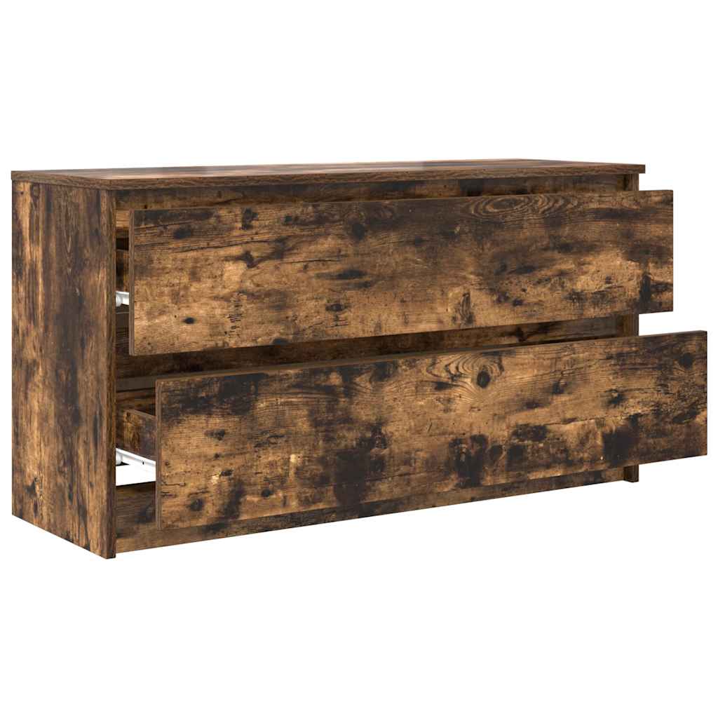 vidaXL TV Cabinet Smoked Oak 100x35x54 cm Engineered Wood