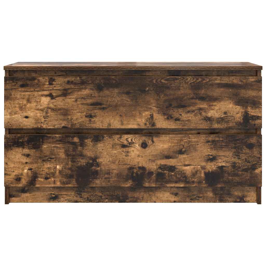 vidaXL TV Cabinet Smoked Oak 100x35x54 cm Engineered Wood