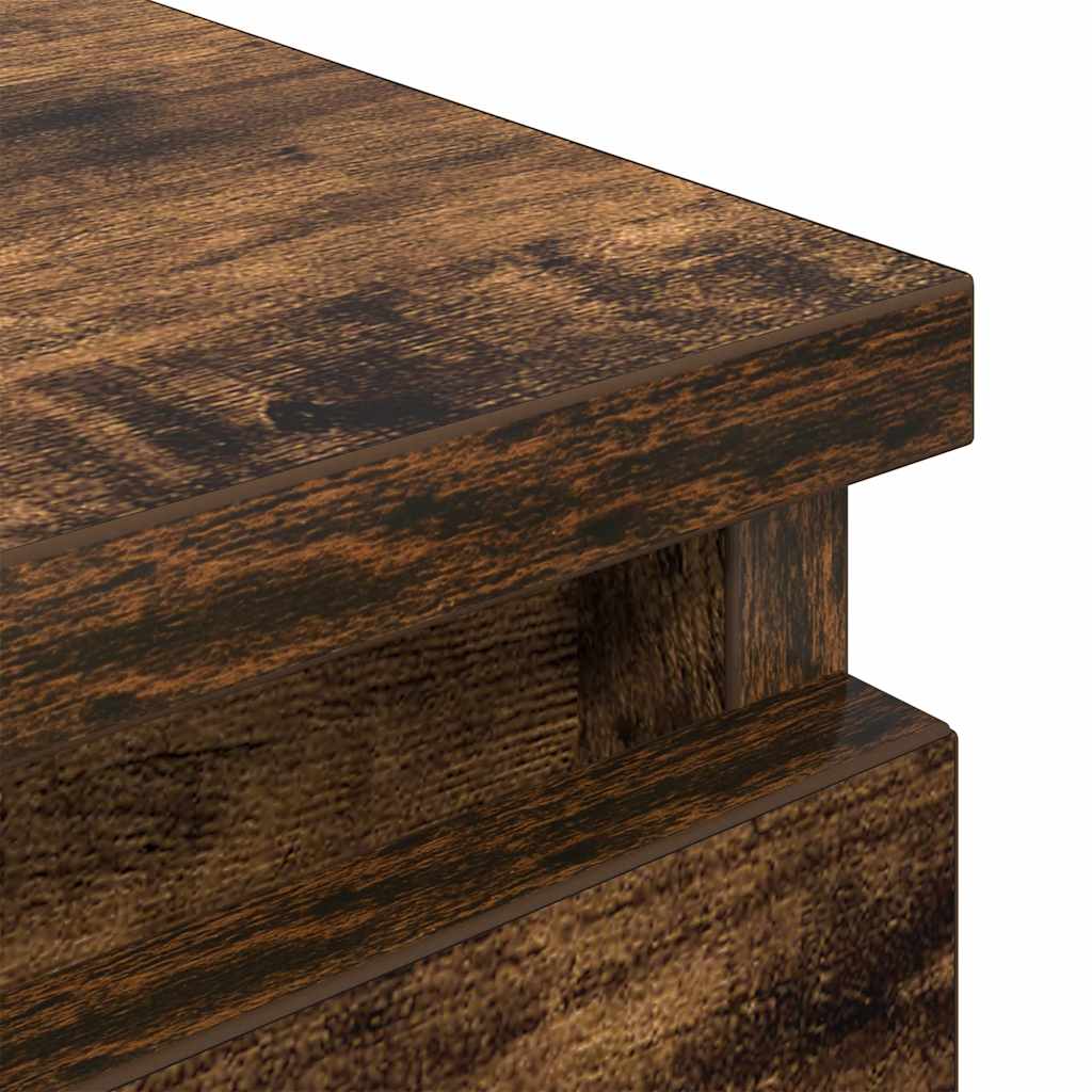 vidaXL TV Cabinet Smoked Oak 100x35x54 cm Engineered Wood