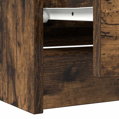 vidaXL TV Cabinet Smoked Oak 100x35x54 cm Engineered Wood