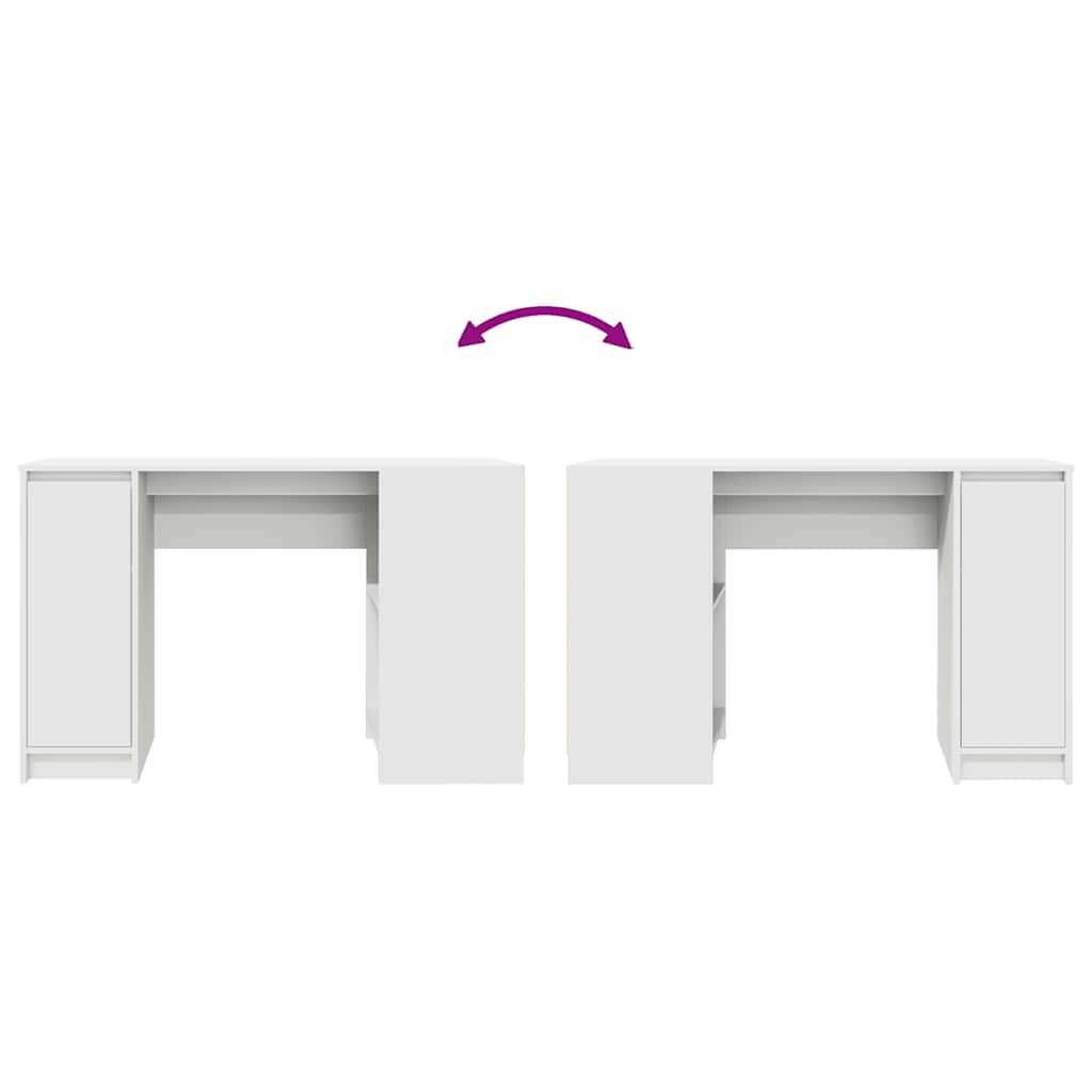 vidaXL Desk White 120x42x76 cm Engineered Wood