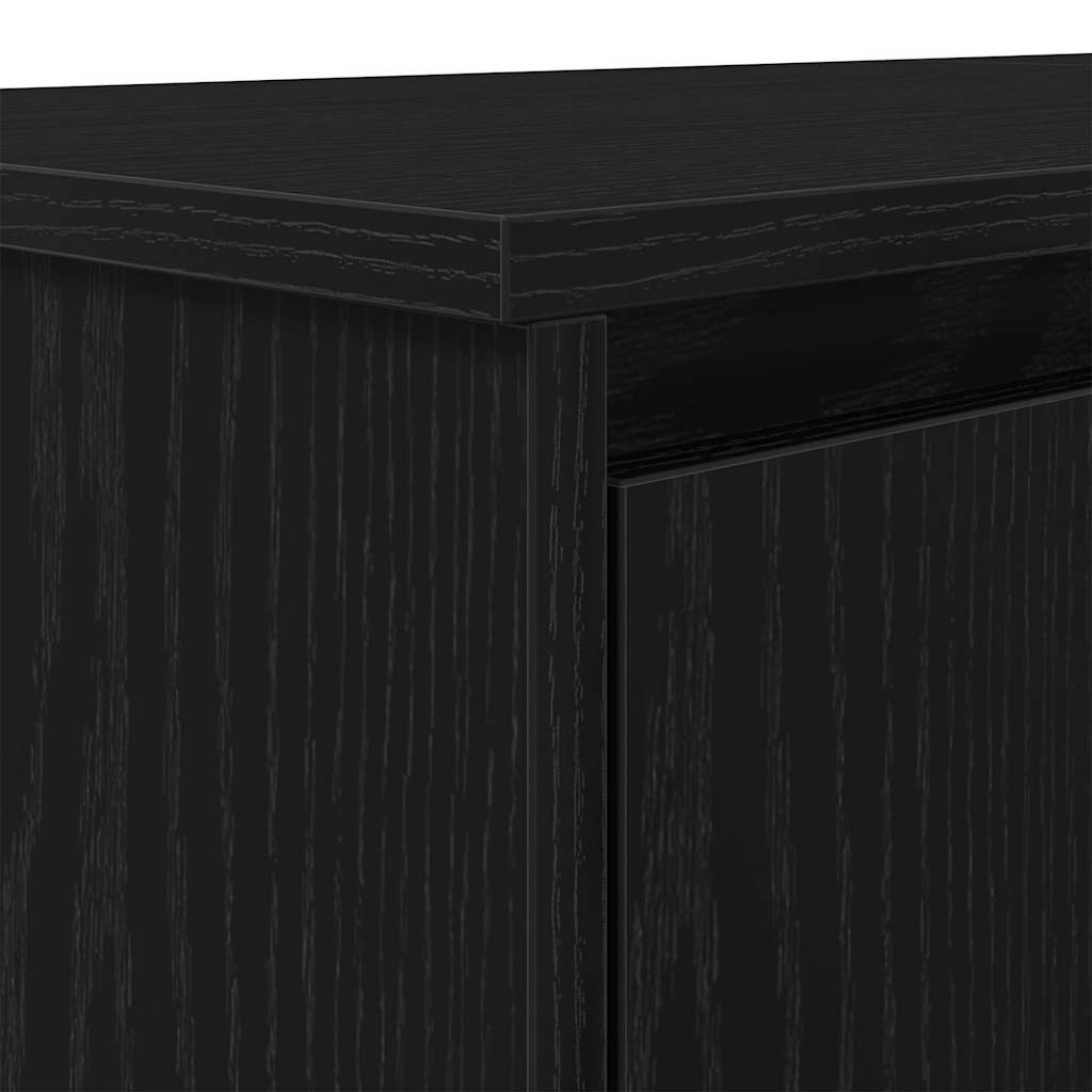vidaXL Desk Black Oak 120x42x76 cm Engineered Wood