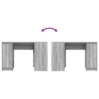 vidaXL Desk Grey Sonoma 120x42x76 cm Engineered Wood