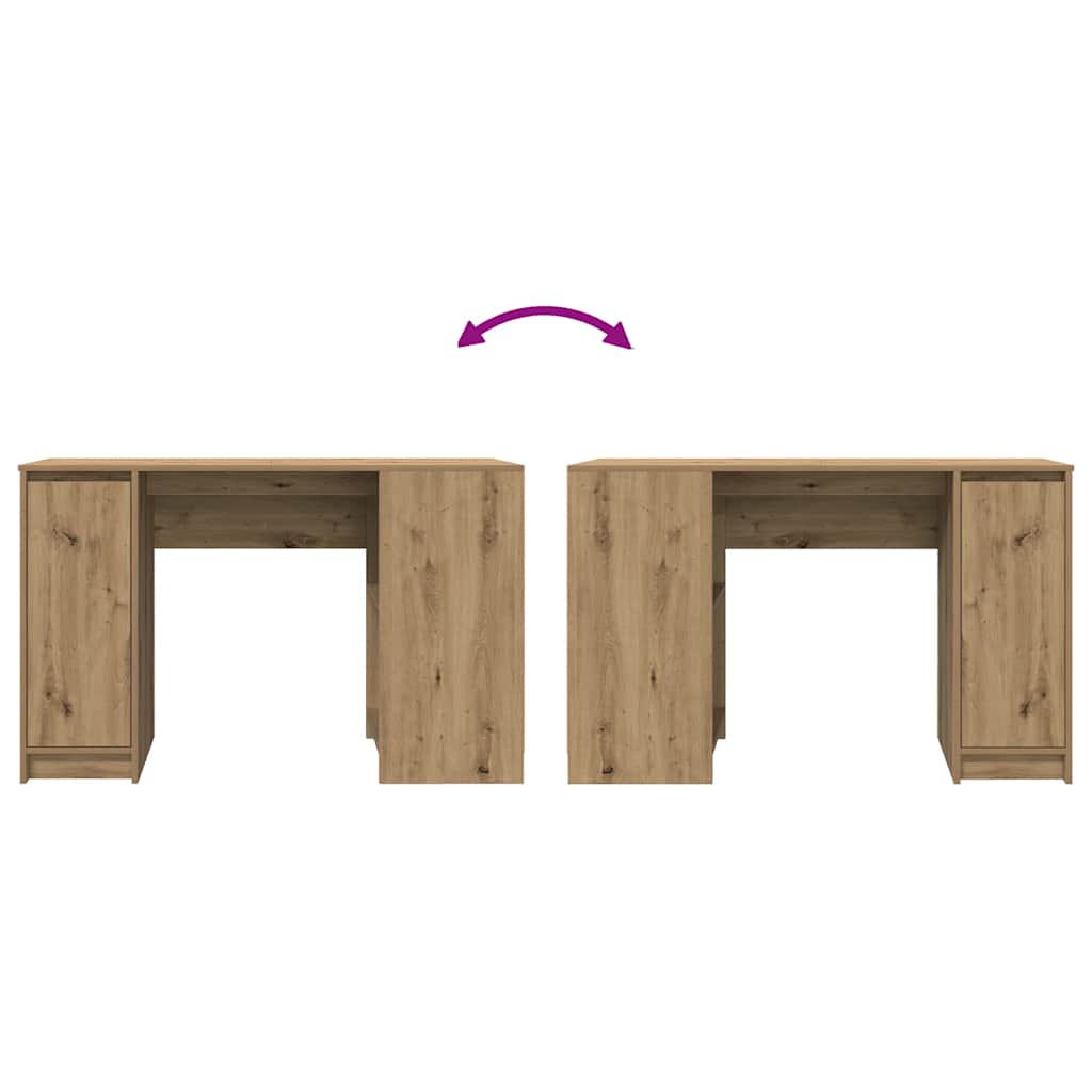 vidaXL Desk Artisan Oak 120x42x76 cm Engineered Wood