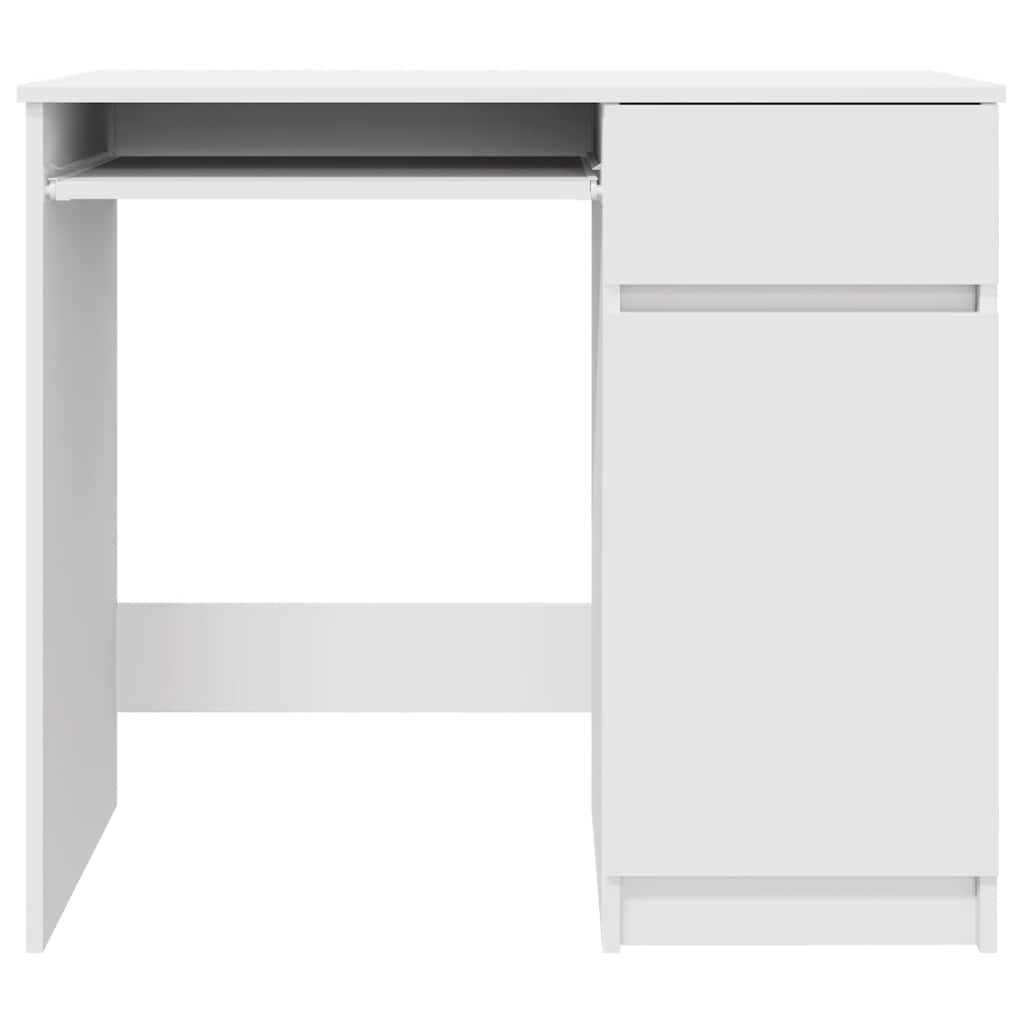 vidaXL Desk White 86x49x76 cm Engineered Wood