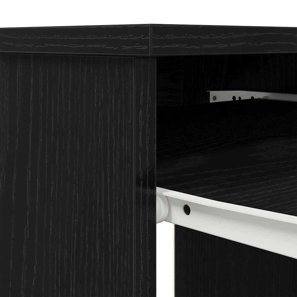 vidaXL Desk Black Oak 86x49x76 cm Engineered Wood