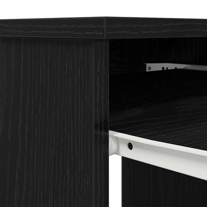 vidaXL Desk Black Oak 86x49x76 cm Engineered Wood