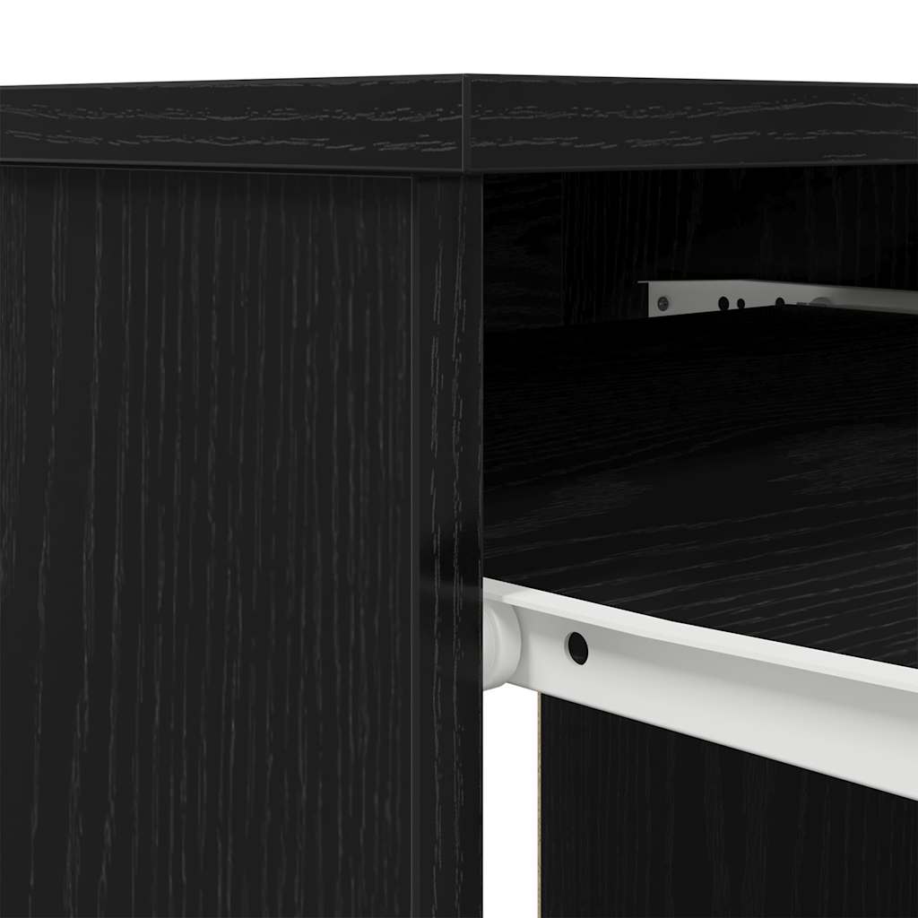 vidaXL Desk Black Oak 86x49x76 cm Engineered Wood
