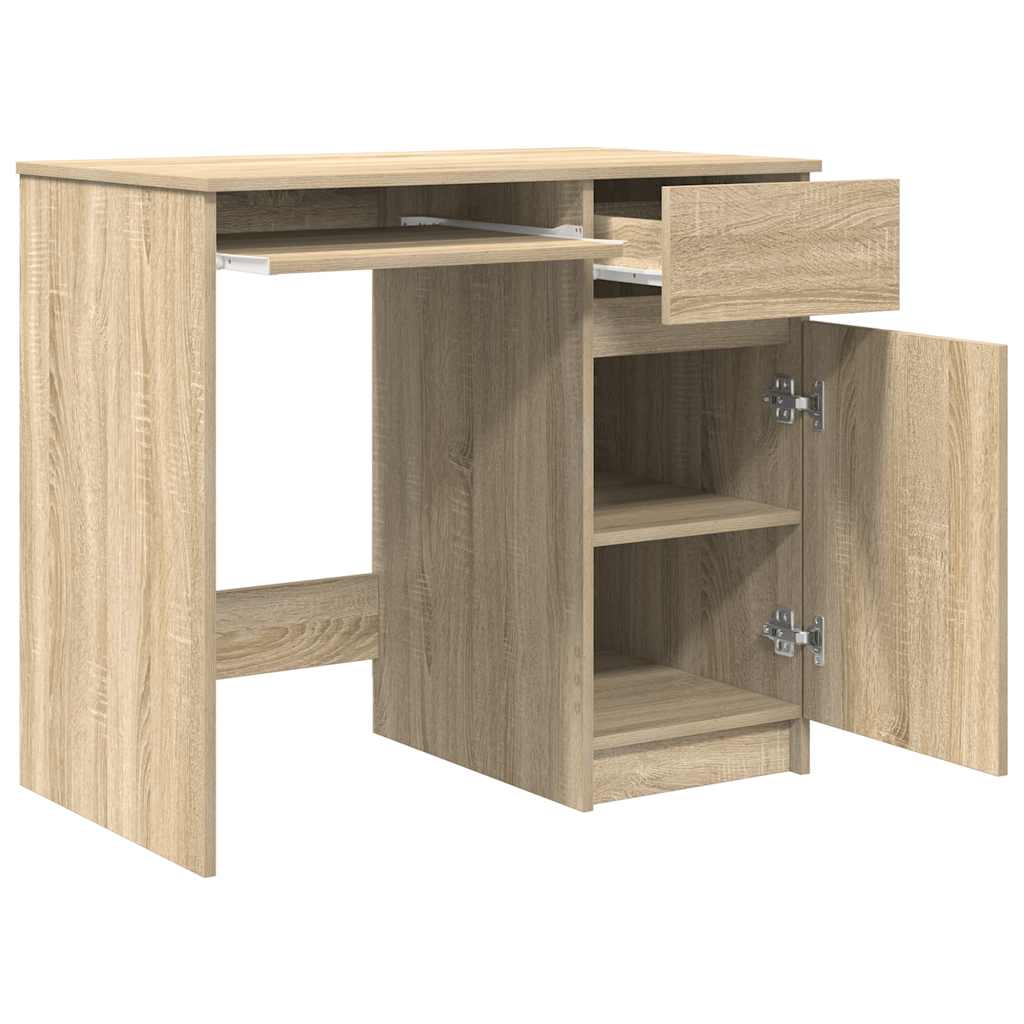vidaXL Desk Sonoma Oak 86x49x76 cm Engineered Wood