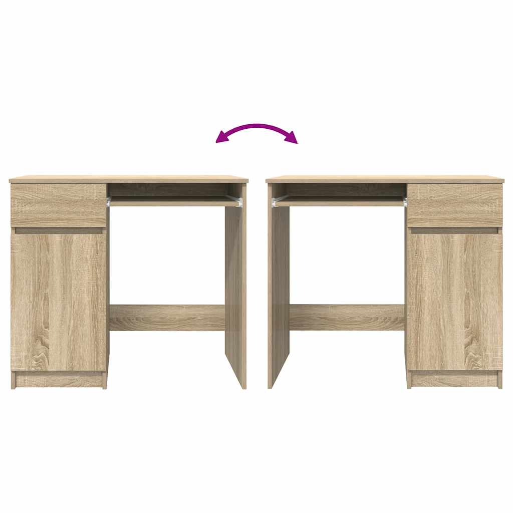 vidaXL Desk Sonoma Oak 86x49x76 cm Engineered Wood