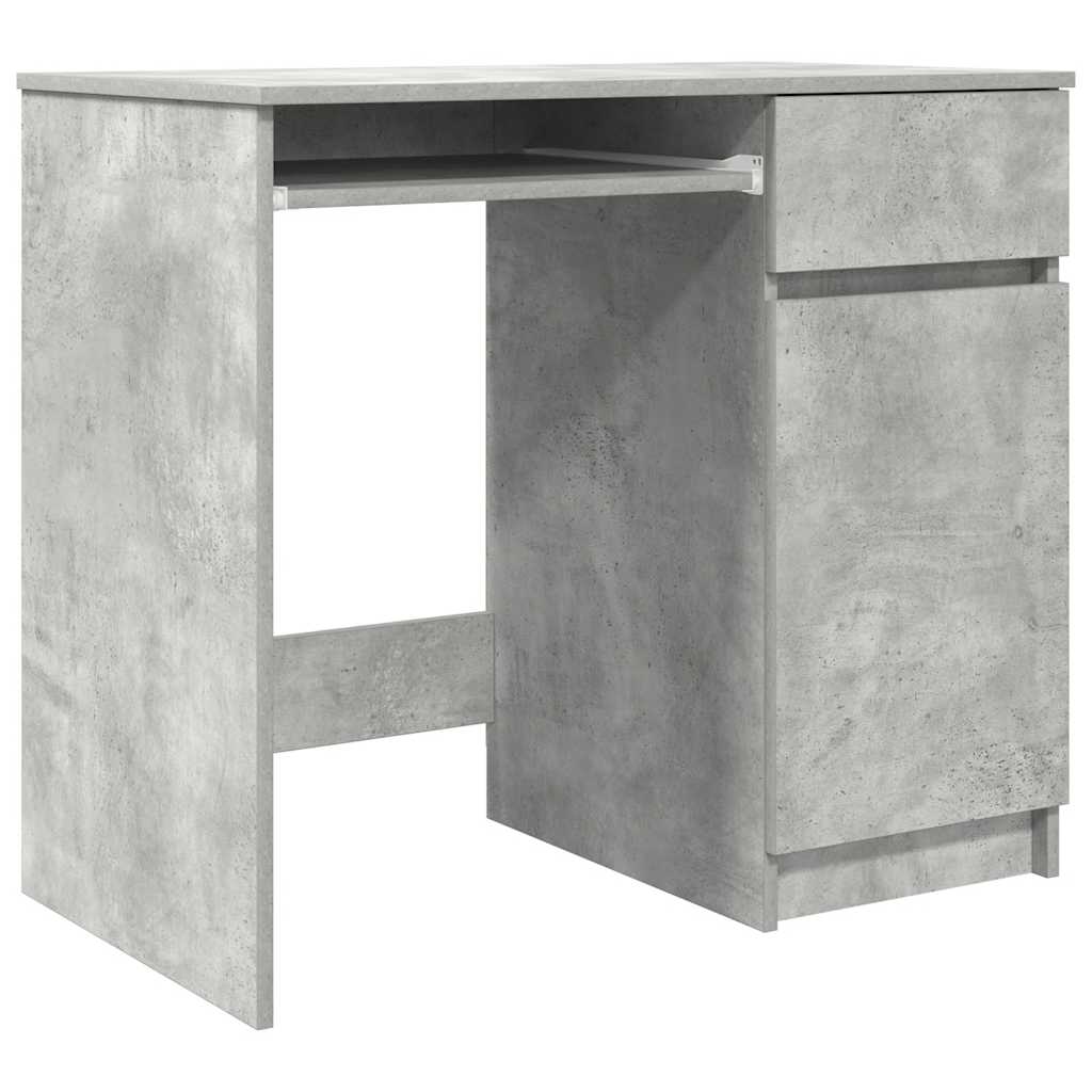 vidaXL Desk Concrete Grey 86x49x76 cm Engineered Wood