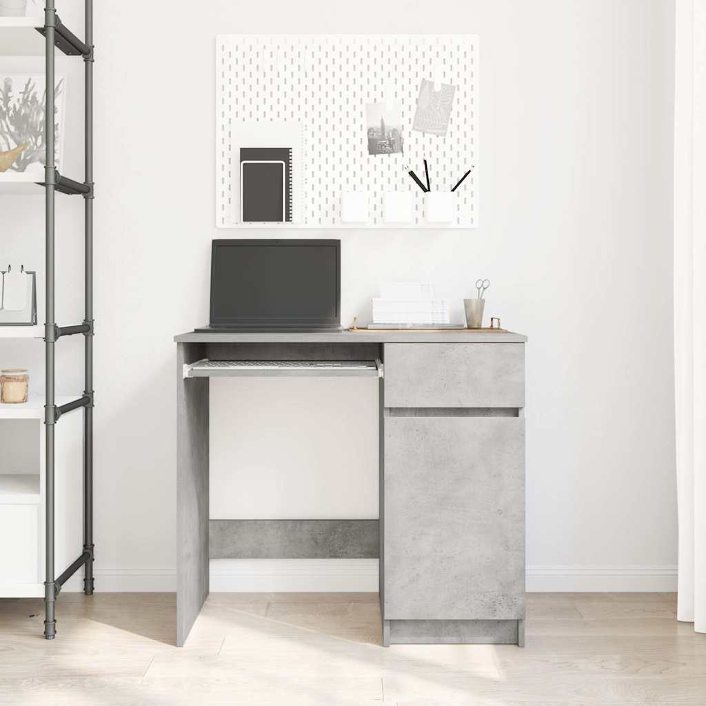 vidaXL Desk Concrete Grey 86x49x76 cm Engineered Wood