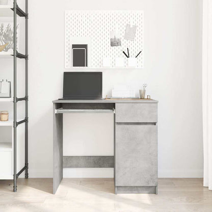 vidaXL Desk Concrete Grey 86x49x76 cm Engineered Wood