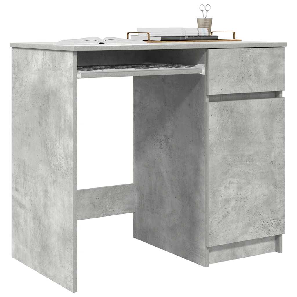 vidaXL Desk Concrete Grey 86x49x76 cm Engineered Wood