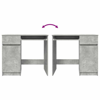 vidaXL Desk Concrete Grey 86x49x76 cm Engineered Wood