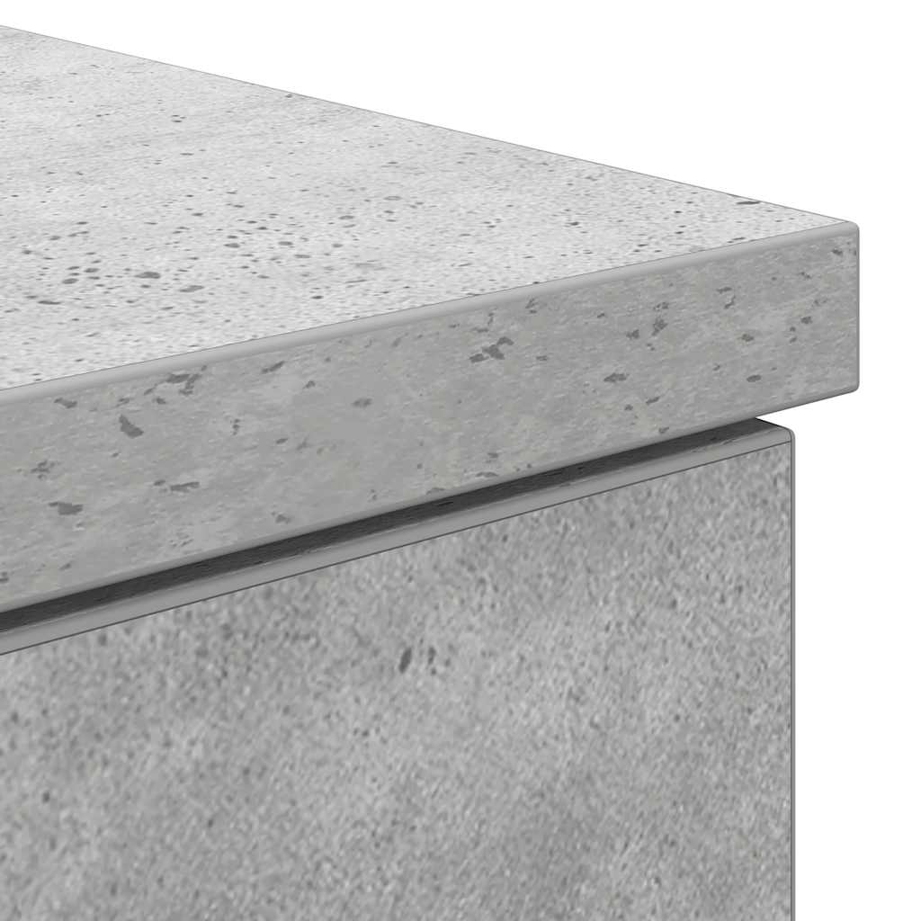 vidaXL Desk Concrete Grey 86x49x76 cm Engineered Wood