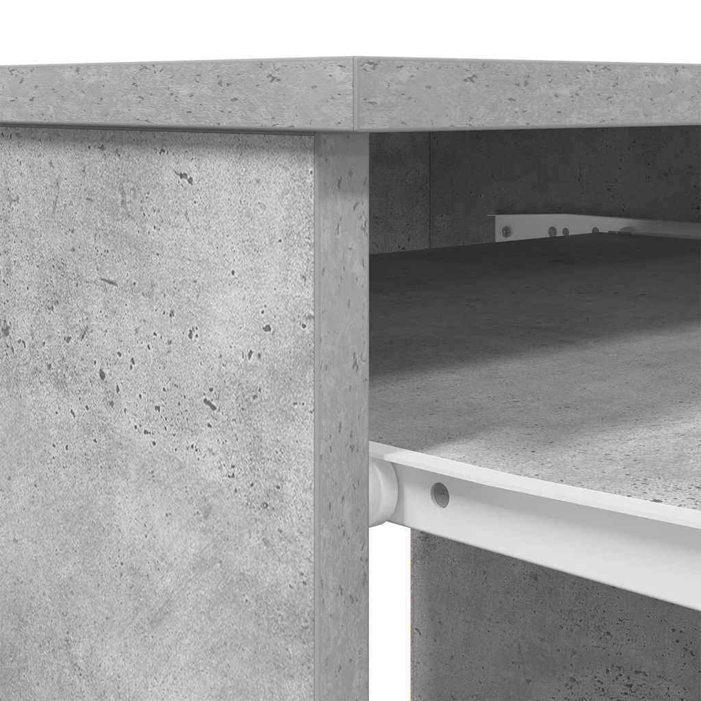 vidaXL Desk Concrete Grey 86x49x76 cm Engineered Wood