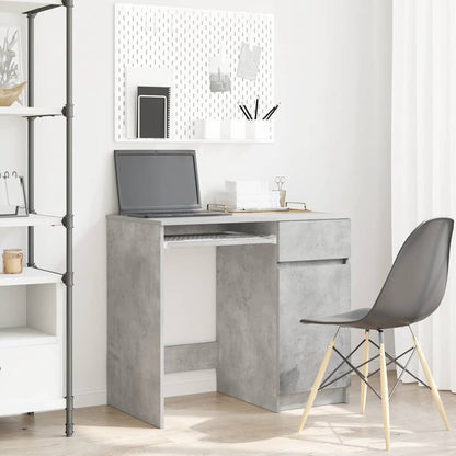 vidaXL Desk Concrete Grey 86x49x76 cm Engineered Wood