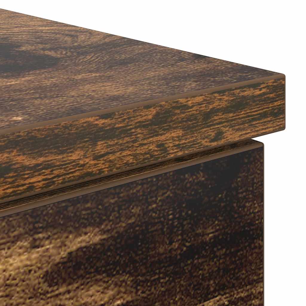 vidaXL Desk Smoked Oak 86x49x76 cm Engineered Wood