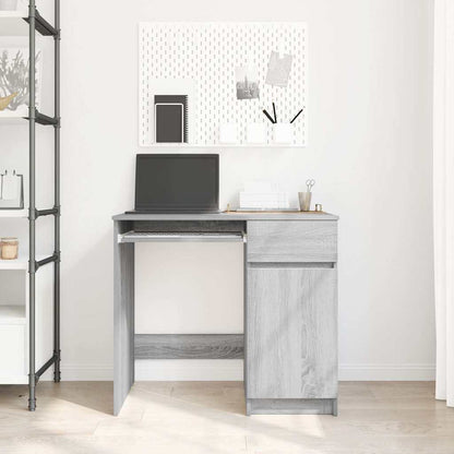 vidaXL Desk Grey Sonoma 86x49x76 cm Engineered Wood