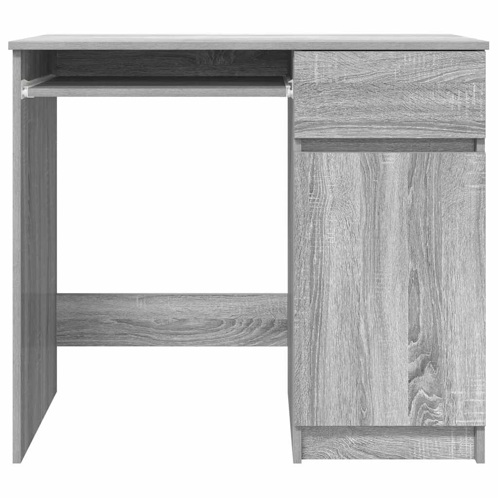 vidaXL Desk Grey Sonoma 86x49x76 cm Engineered Wood